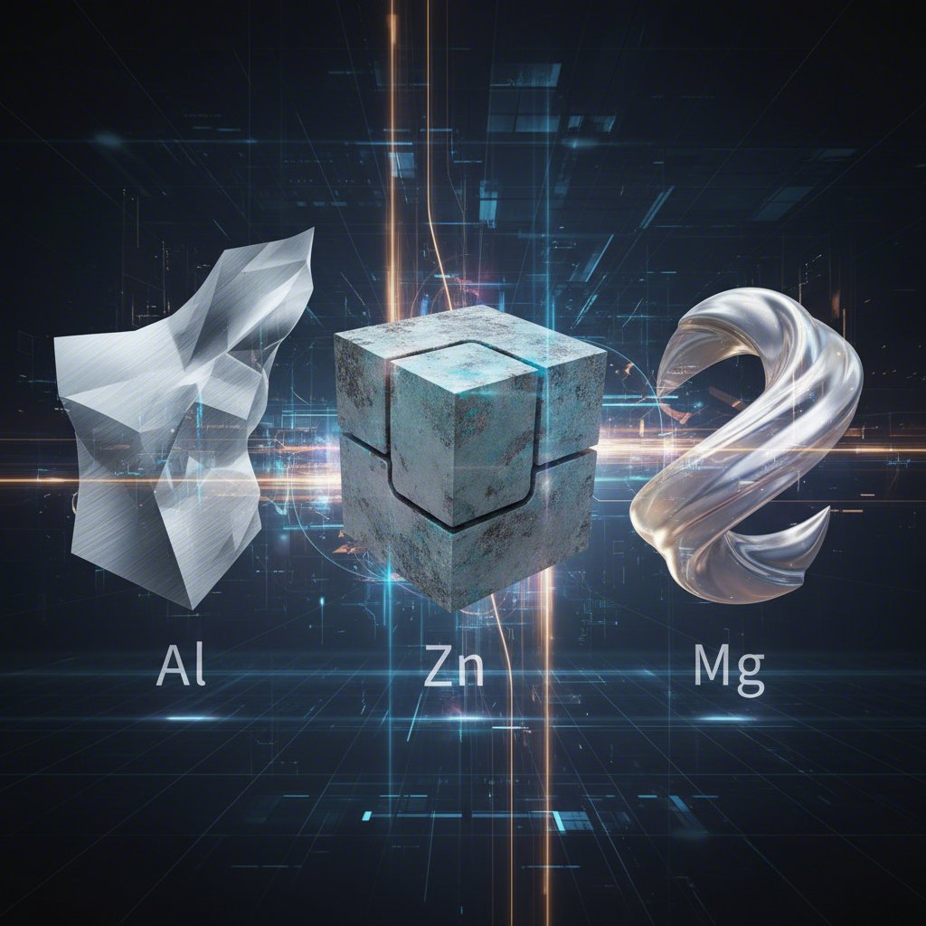 a conceptual representation of common die casting alloys aluminum zinc and magnesium