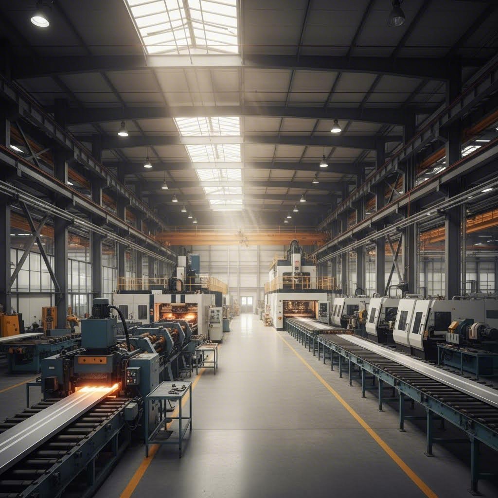 integrated aluminum extrusion and finishing facility with comprehensive production capabilities