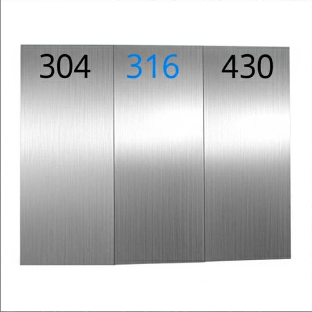 stainless steel sheets in common grades for easy comparison