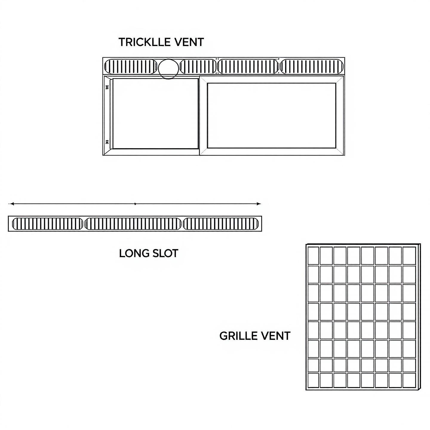 visual comparison of various residential window vent types