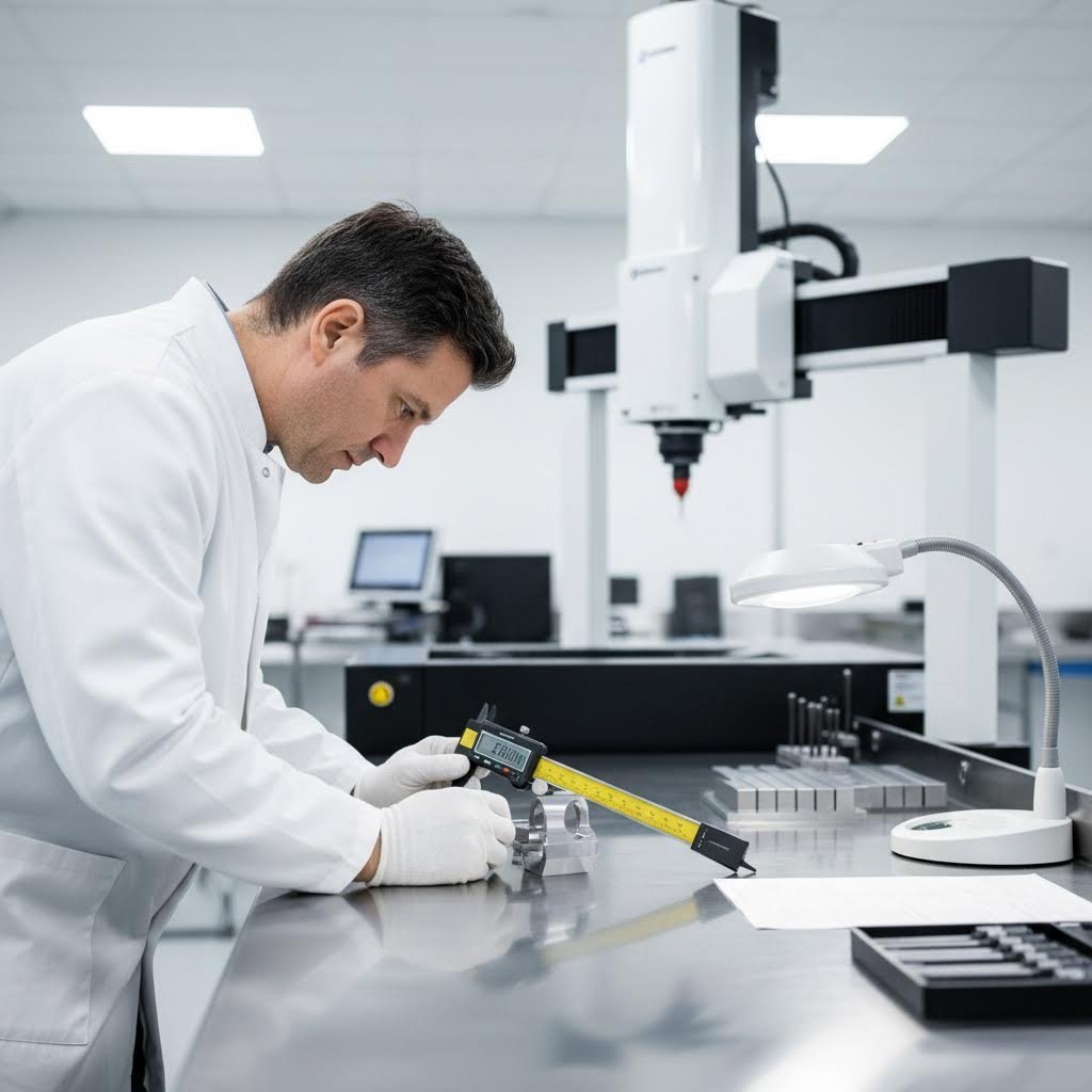 quality inspection process ensuring precision standards in metal cutting