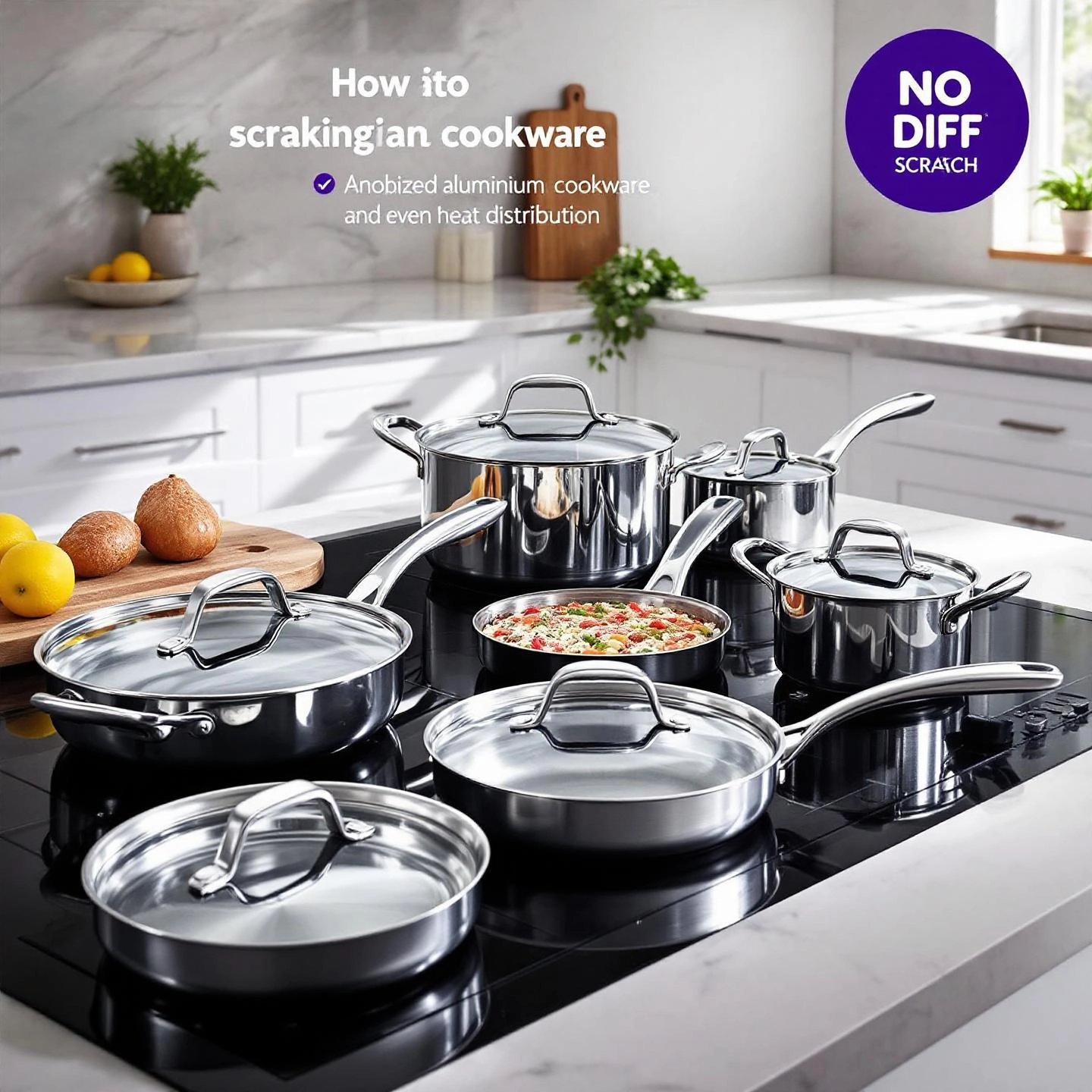 anodized aluminum cookware offers durability and even heat for home chefs