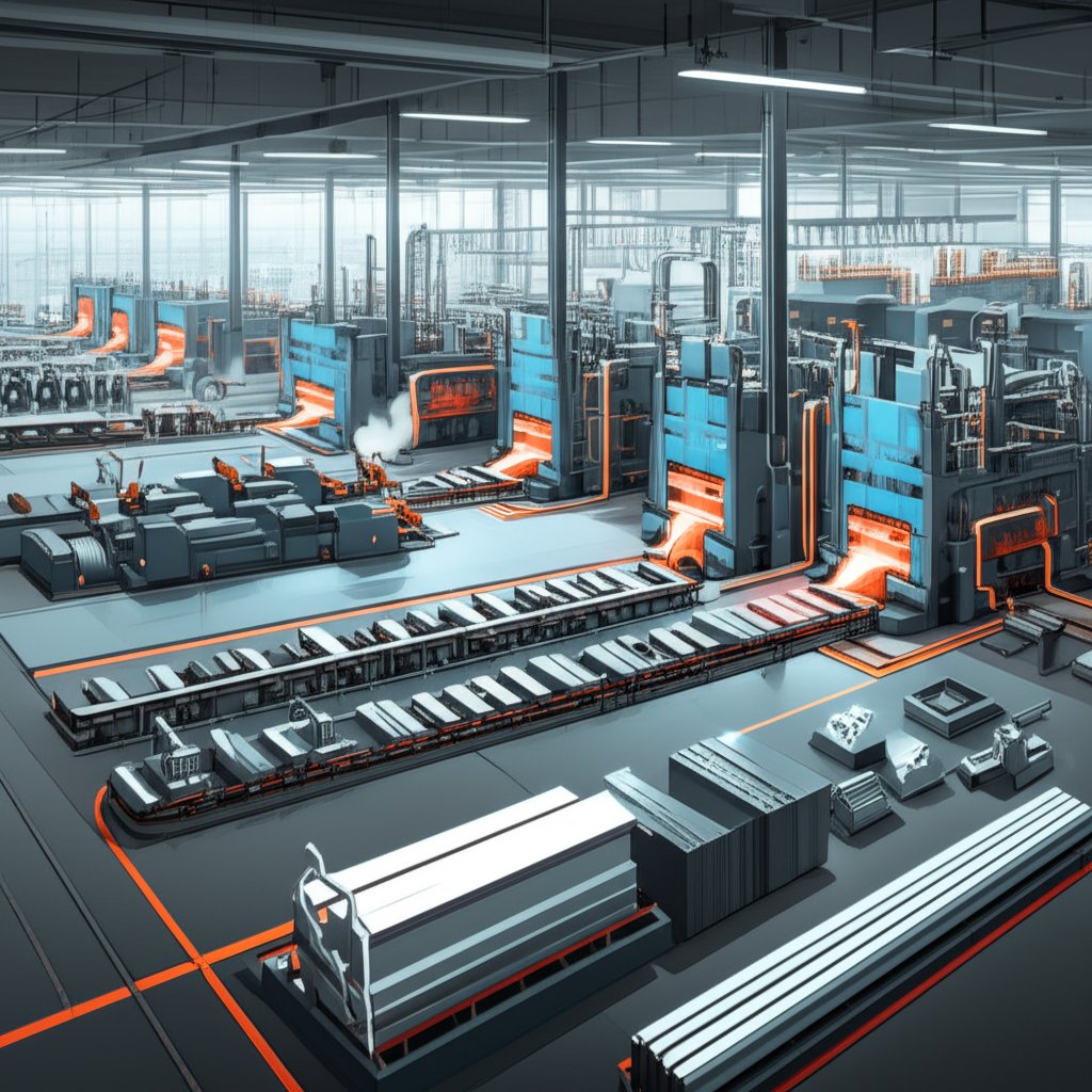from bauxite ore to finished aluminum products in an industrial setting