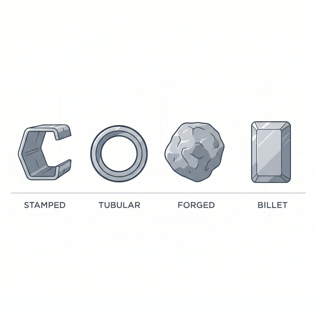 comparison of stamped tubular forged and billet control arm construction