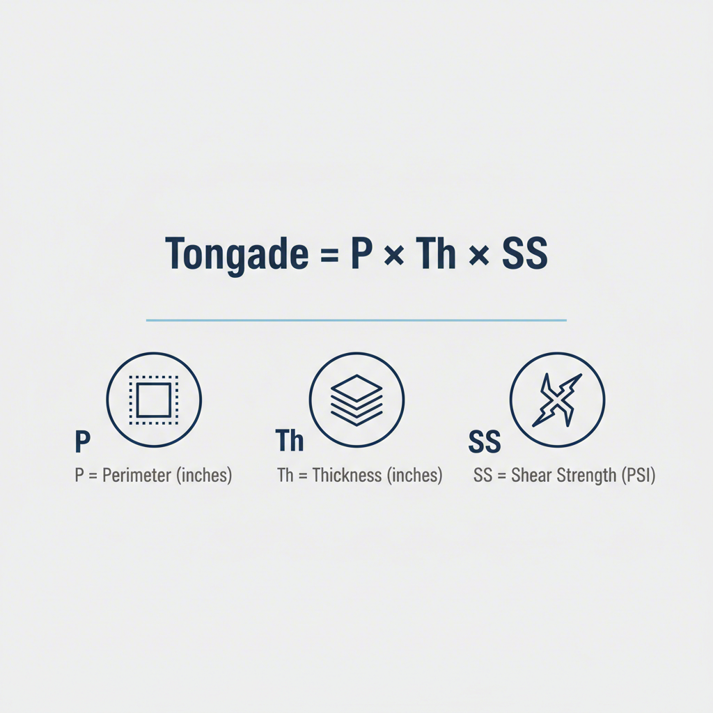 the fundamental formula for calculating stamping press tonnage requirements