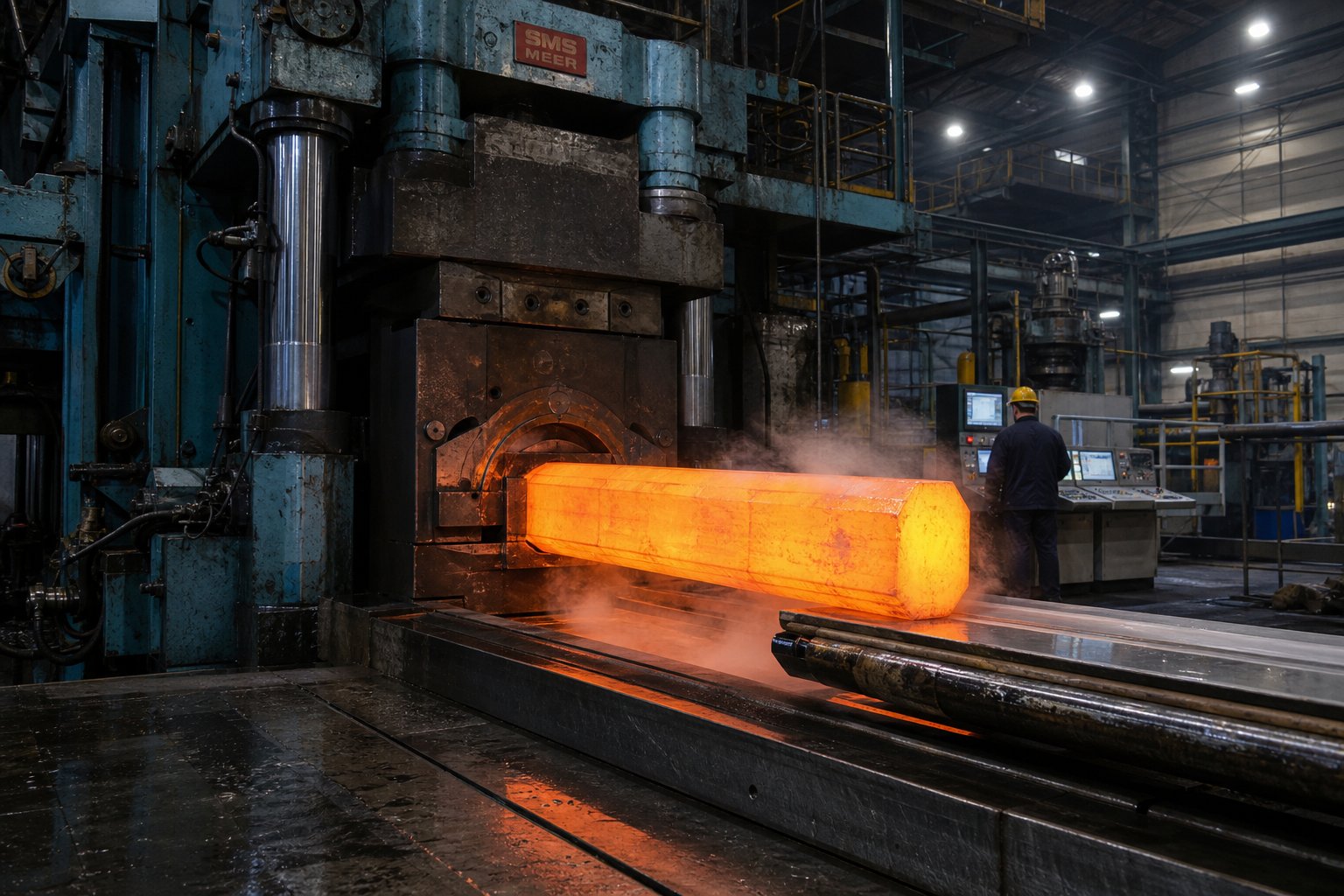 inside an aluminum extrusion factory where heated billets transform into precision profiles