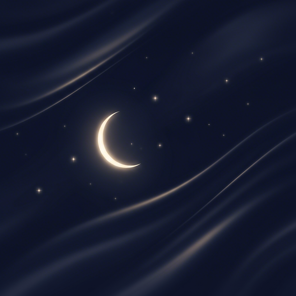 a conceptual image representing the comfort and serenity of a satin sleep mask