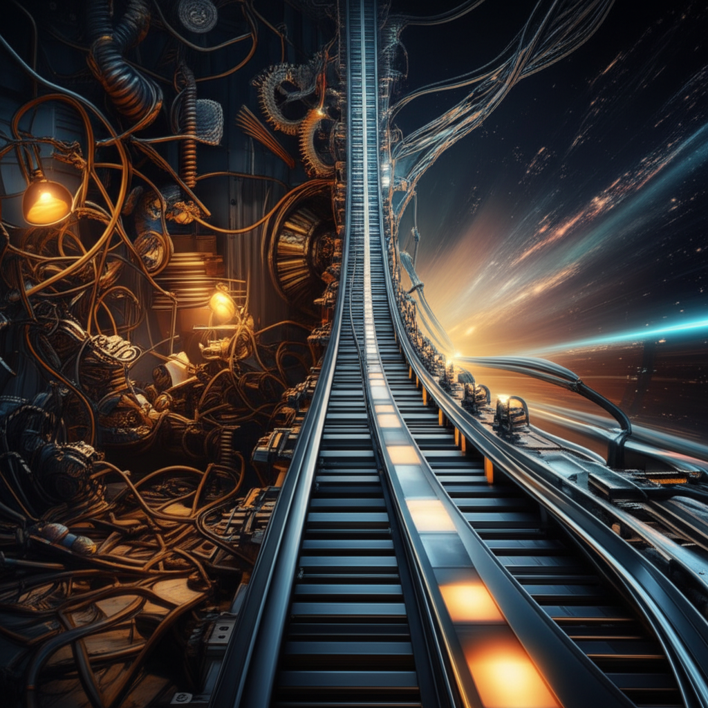 visual metaphor for how design for manufacturability streamlines the production process for efficiency