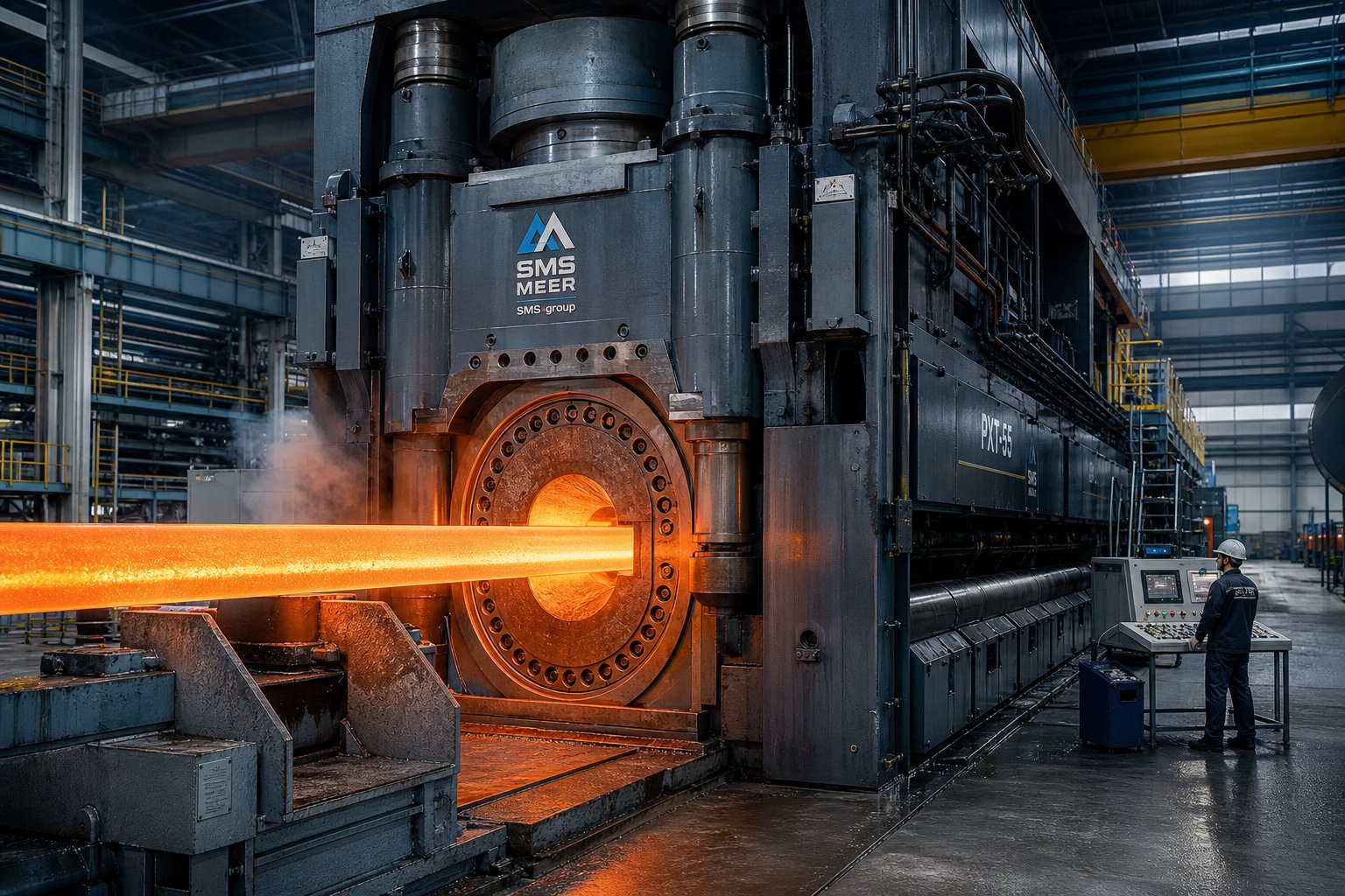 modern aluminum extrusion press transforming heated billets into precision profiles
