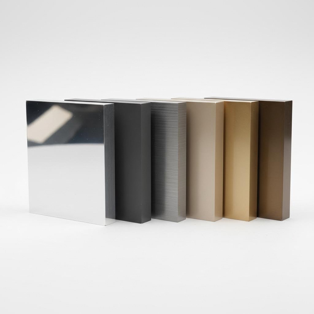surface treatment options range from clear anodizing to custom colored finishes