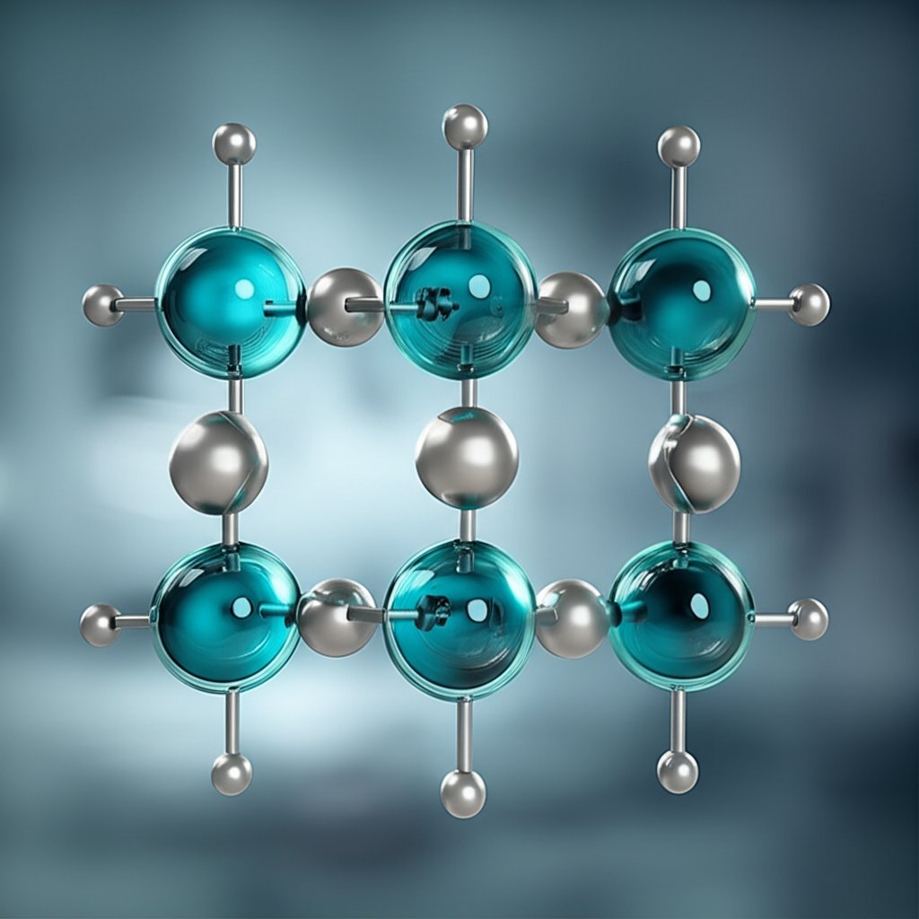 illustration of the aluminum sulfate chemical structure highlighting its ionic composition