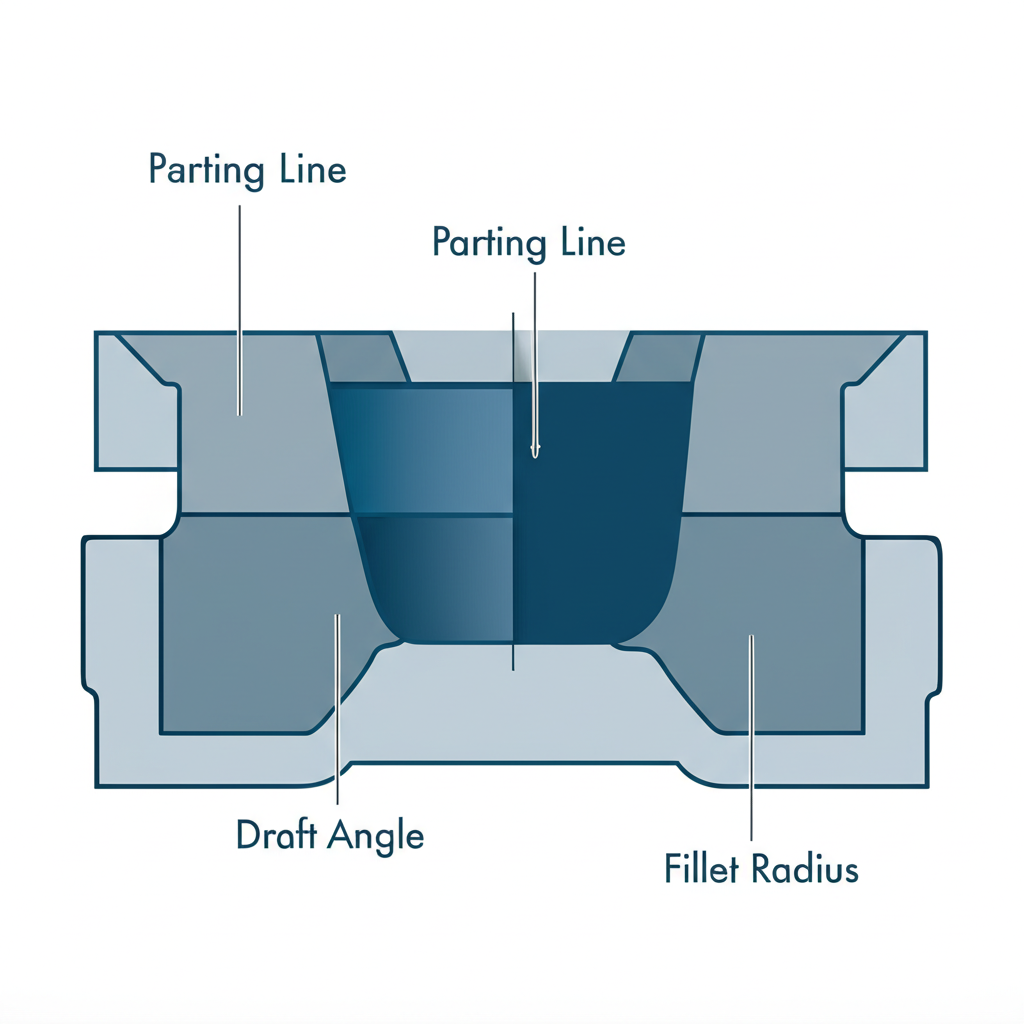 diagram of key forging design considerations for manufacturability dfm