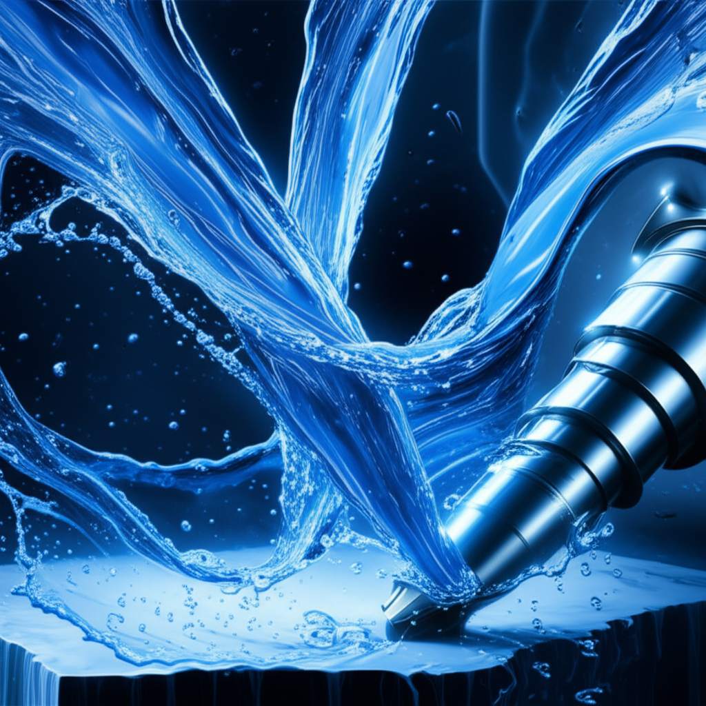 abstract representation of coolants vital role in managing heat during machining