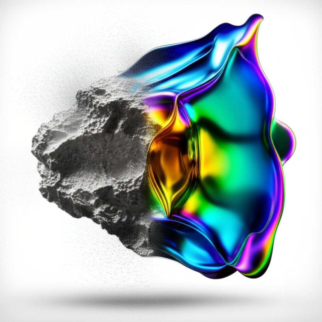 an illustration showing the transformation of an aluminum die cast part through surface finishing