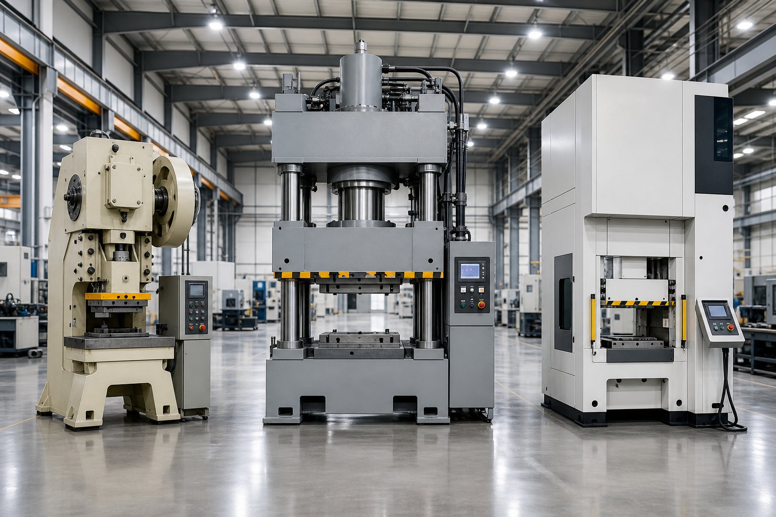 info-1-1 mechanical hydraulic and servo press types each deliver force differently for distinct production applications