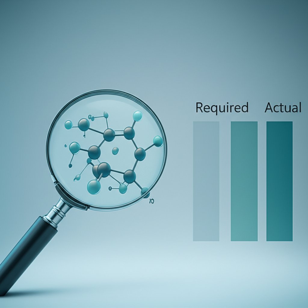 visual representation of chemical composition analysis on a test report