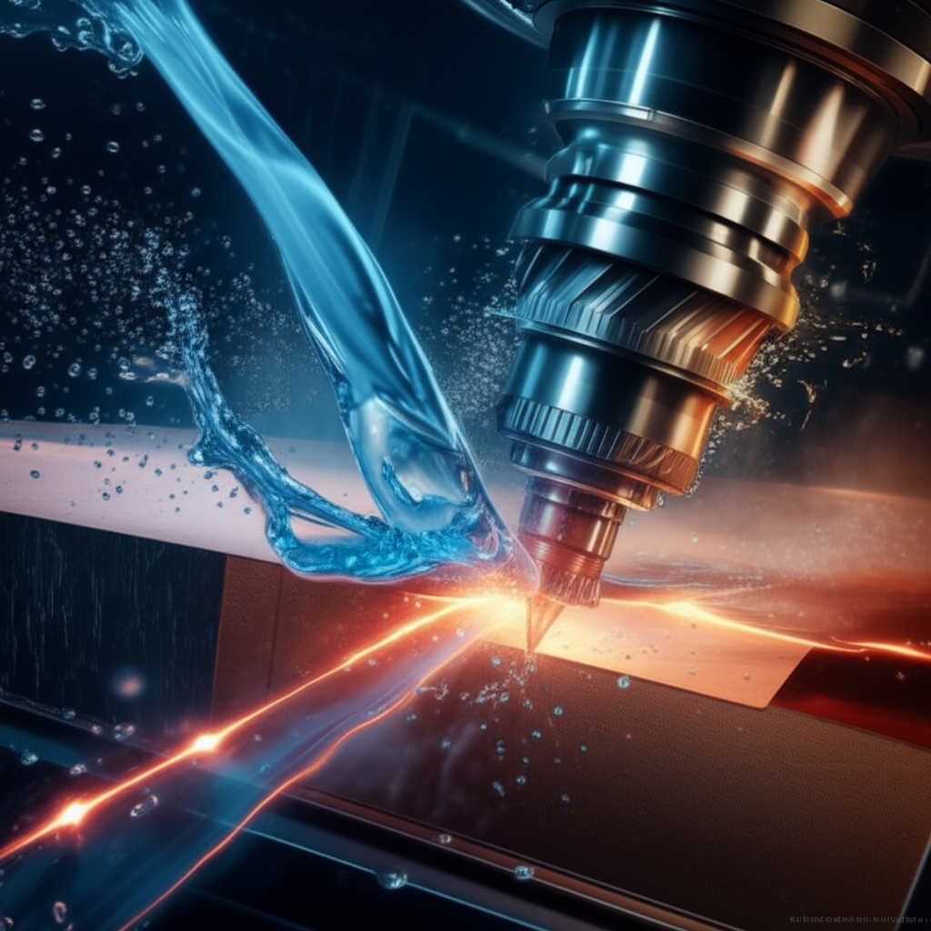 diagram illustrating the critical role of coolant in managing heat during copper machining