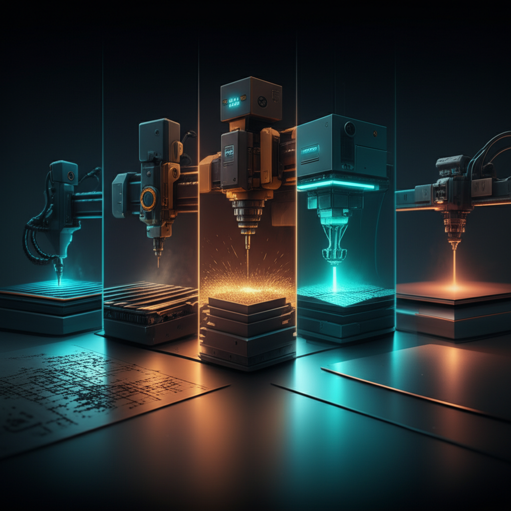 visual metaphor comparing different online metal fabrication services and their unique strengths