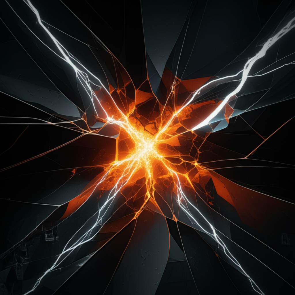 conceptual art of pressure and heat shaping metal in closed die forging