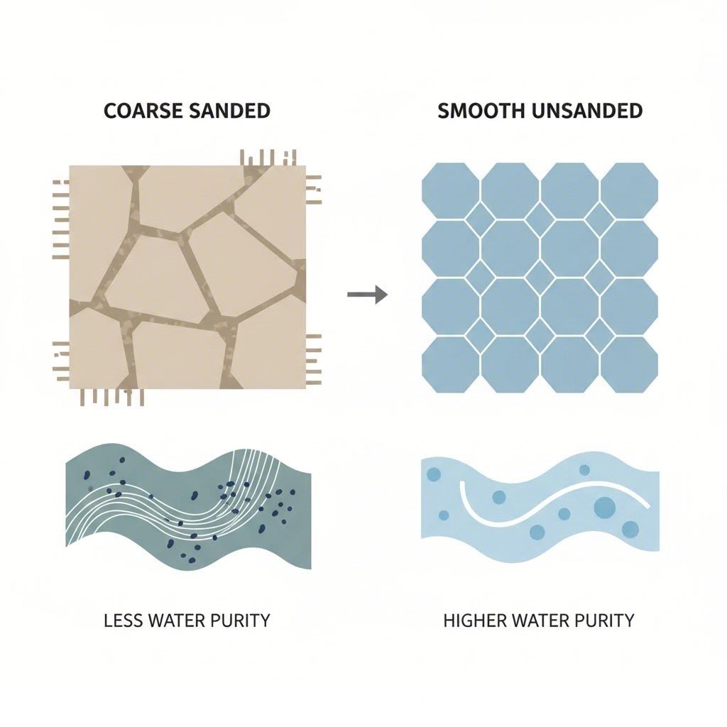 An abstract comparison of different grout textures and their ideal applications for tile joints
