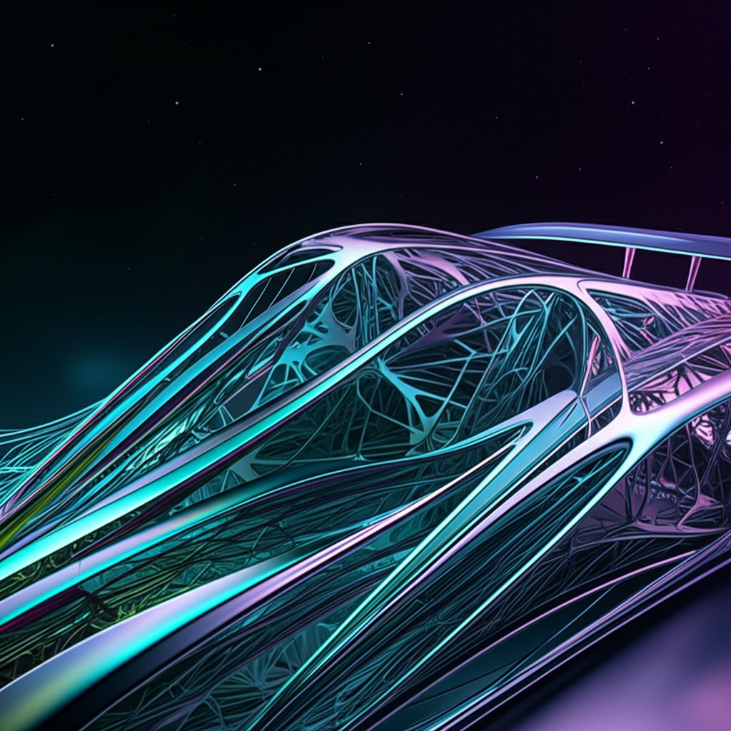 conceptual illustration of a lightweight aluminum automotive chassis