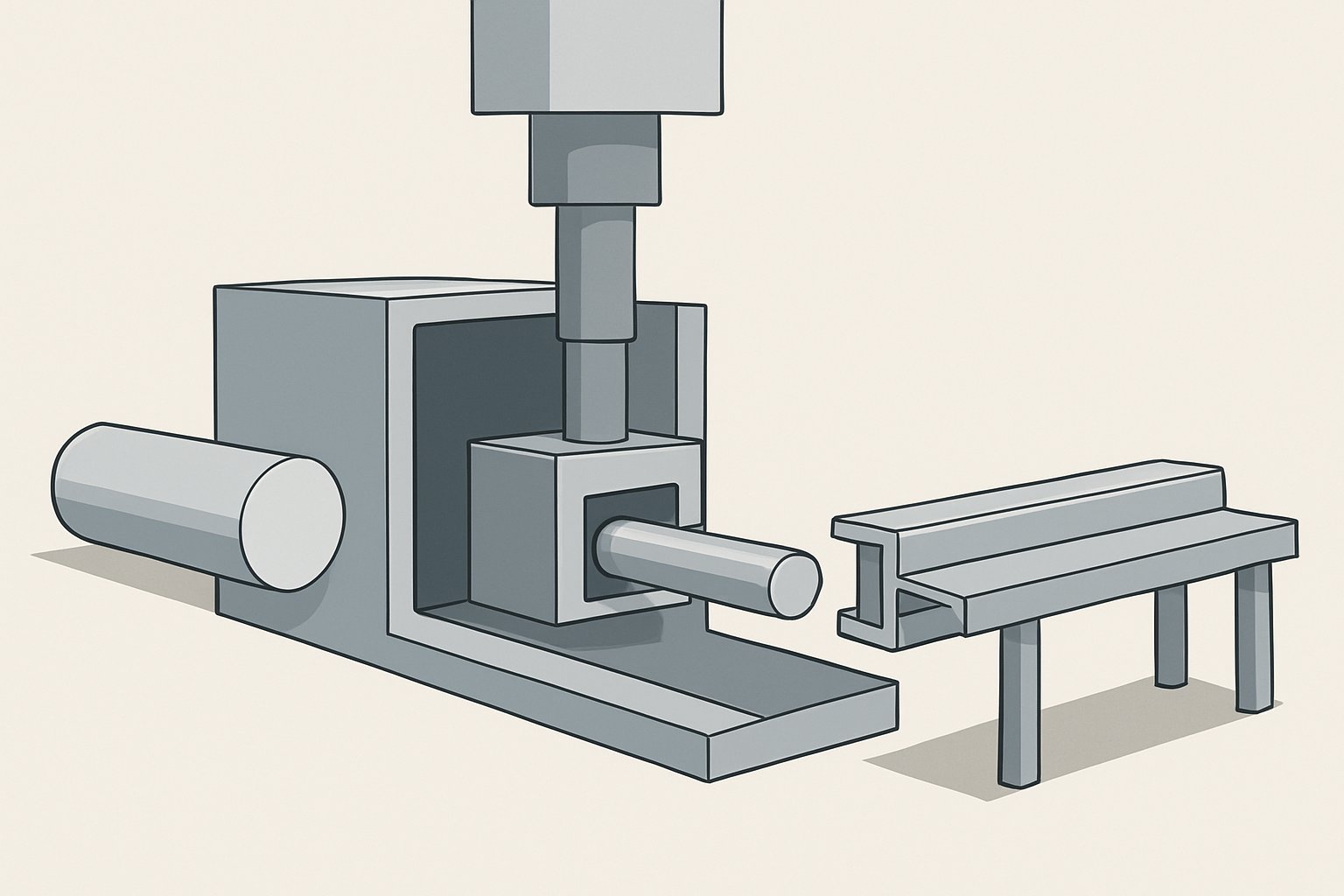 key aluminum extrusion equipment on a simplified press line