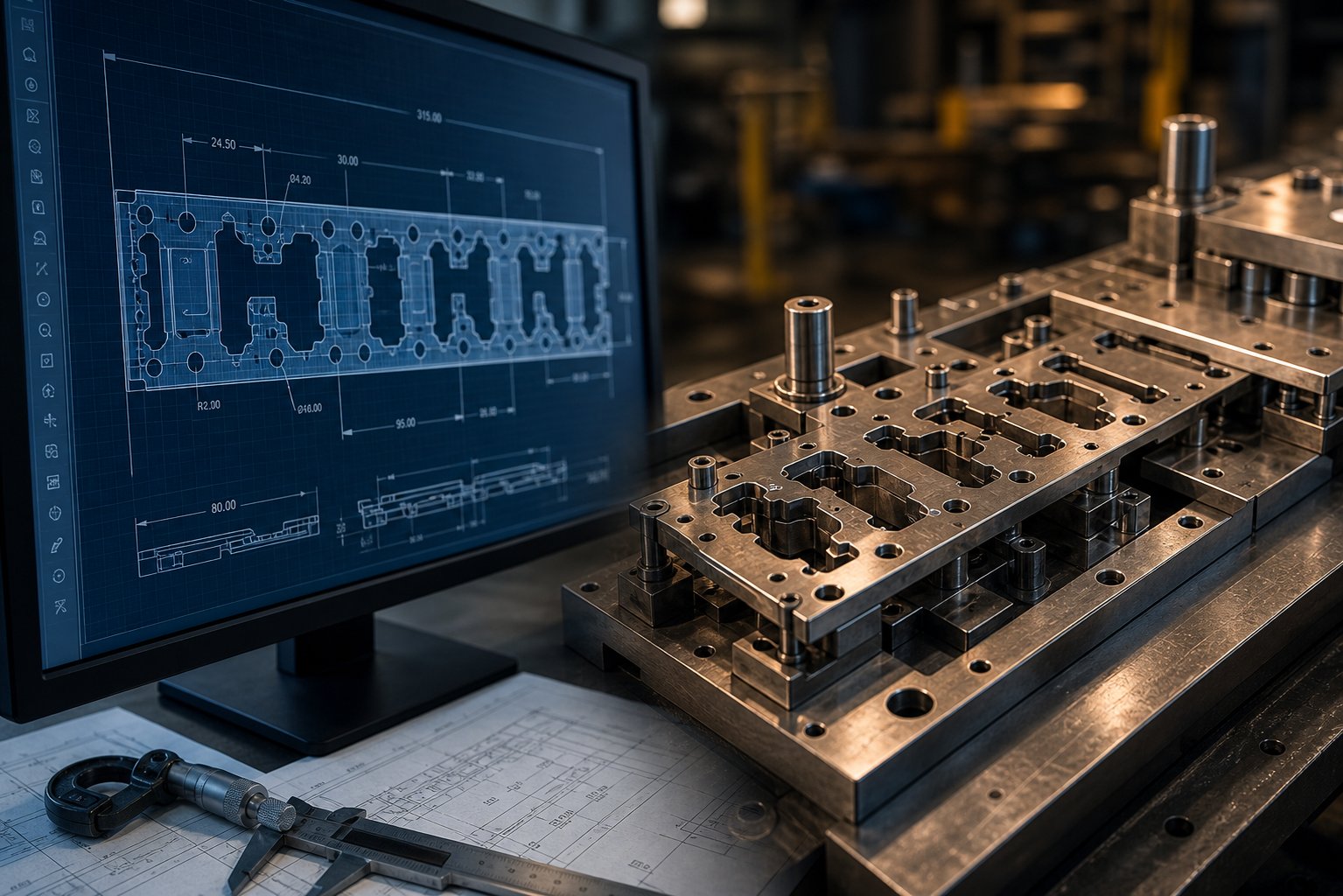 from cad strip layout to machined die components illustrating the digital to physical workflow in progressive die engineering