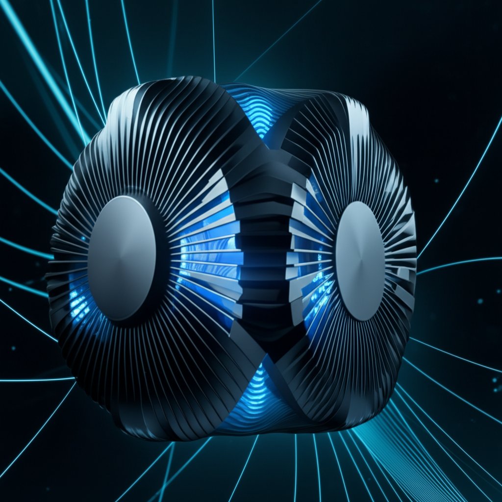 abstract representation of a die cast telecom housing with integrated cooling fins and shielded electronics