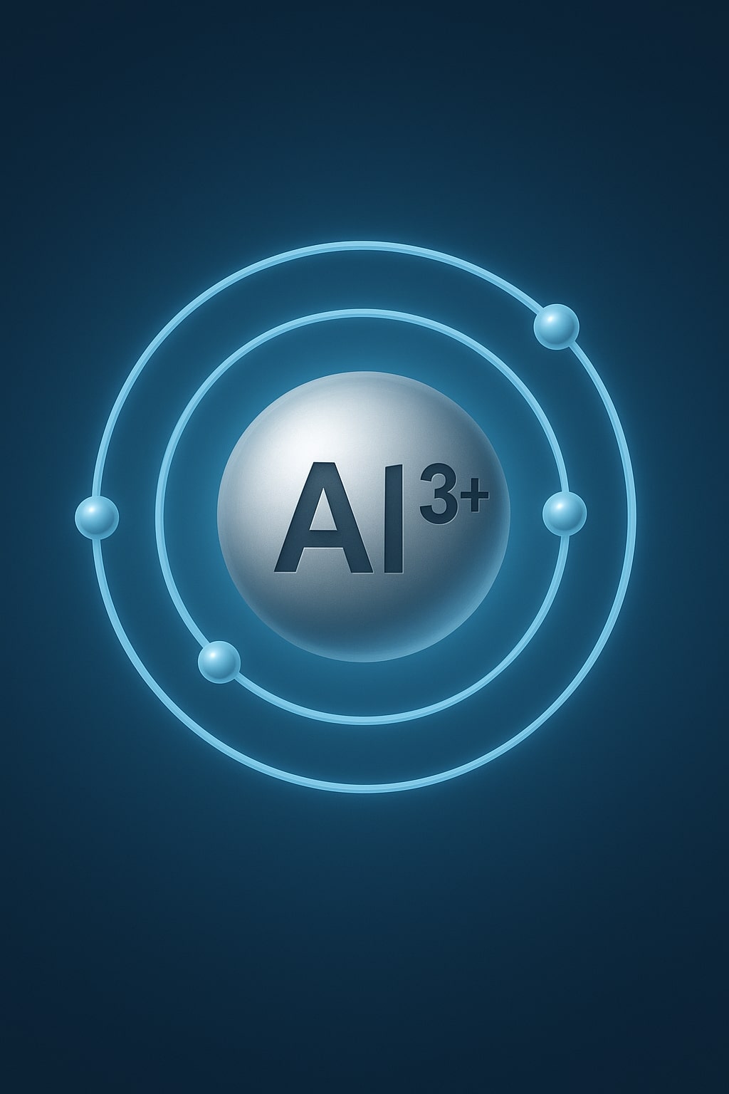 aluminum atom becoming al3+ ion with electron shells and industrial context