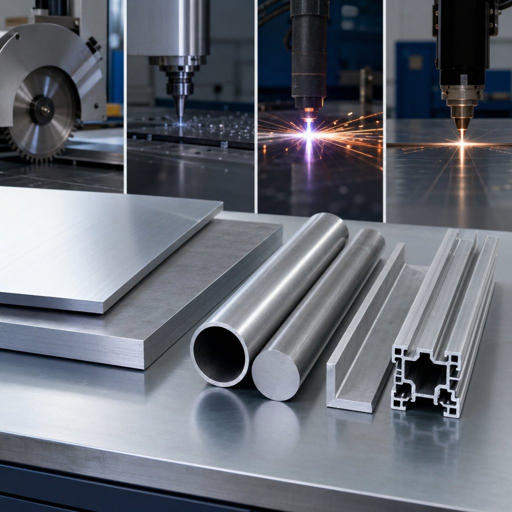 aluminum cutting methods matched to stock form and finish needs