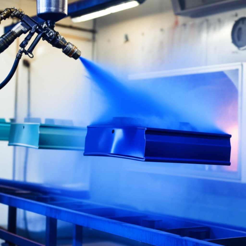 step by step powder coating process for aluminum parts from prep to cure