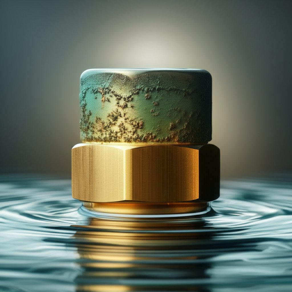 brass fitting illustrating corrosion risk and the importance of proper alloy selection