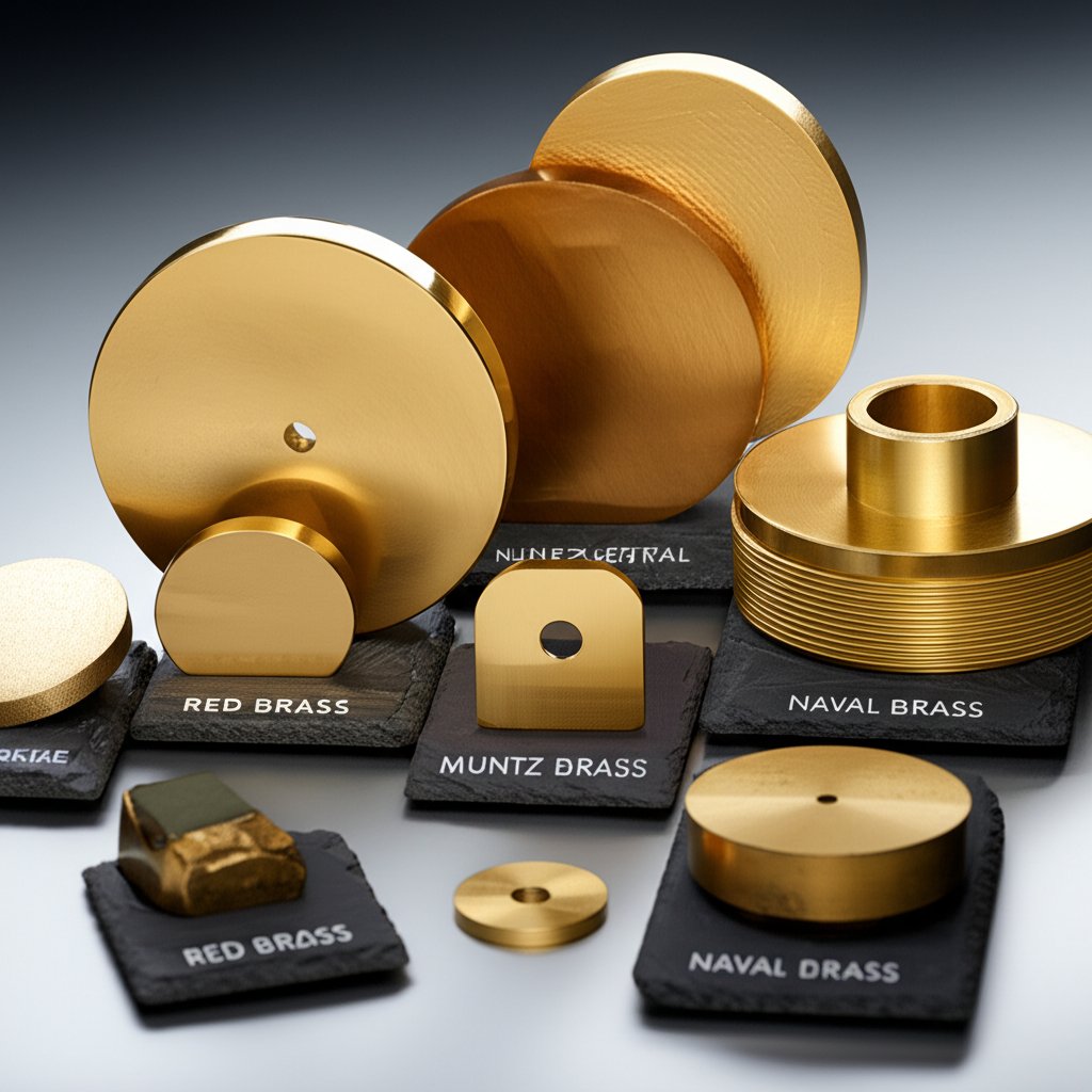 different brass alloy samples highlighting variations in composition and appearance