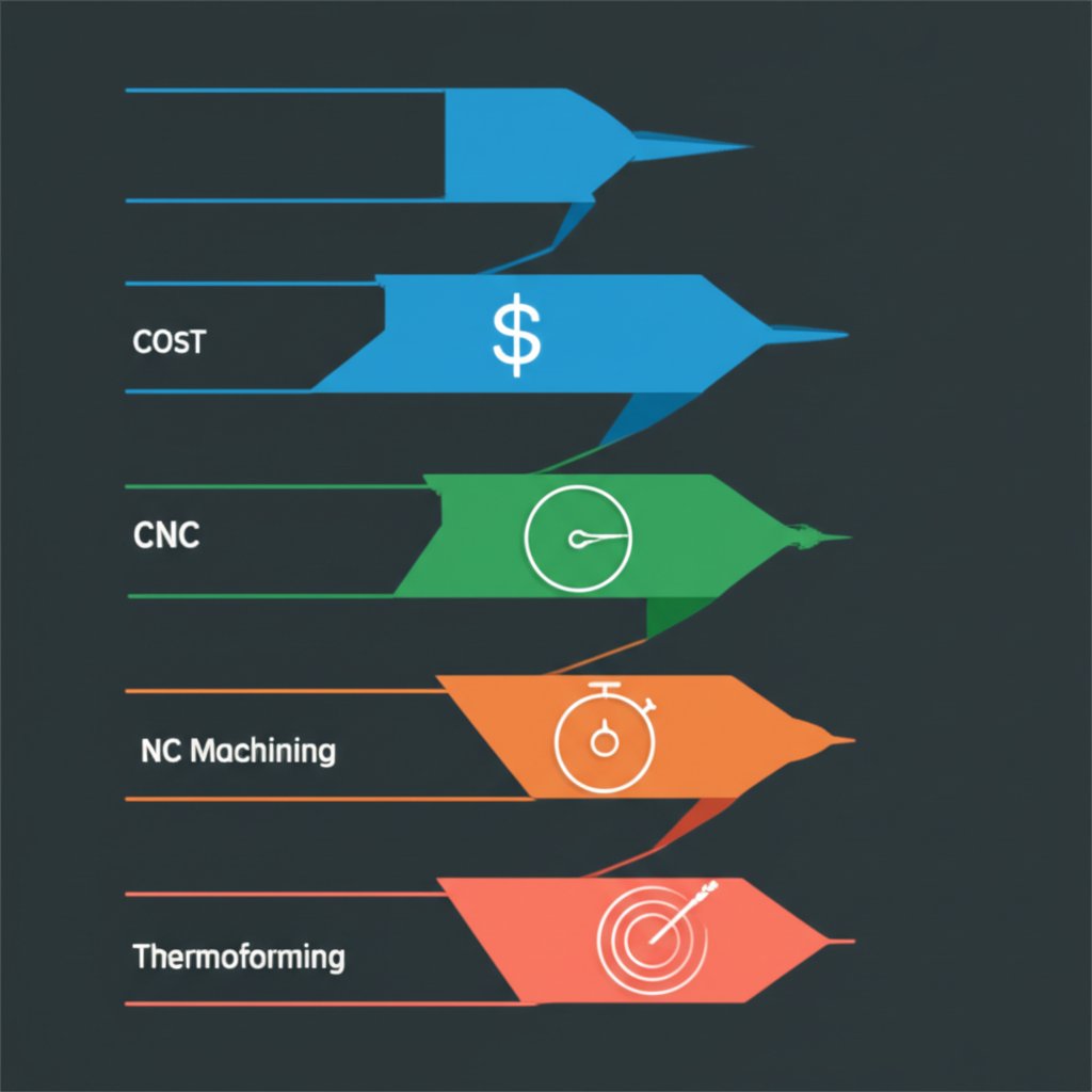 infographic comparing key plastic manufacturing methods