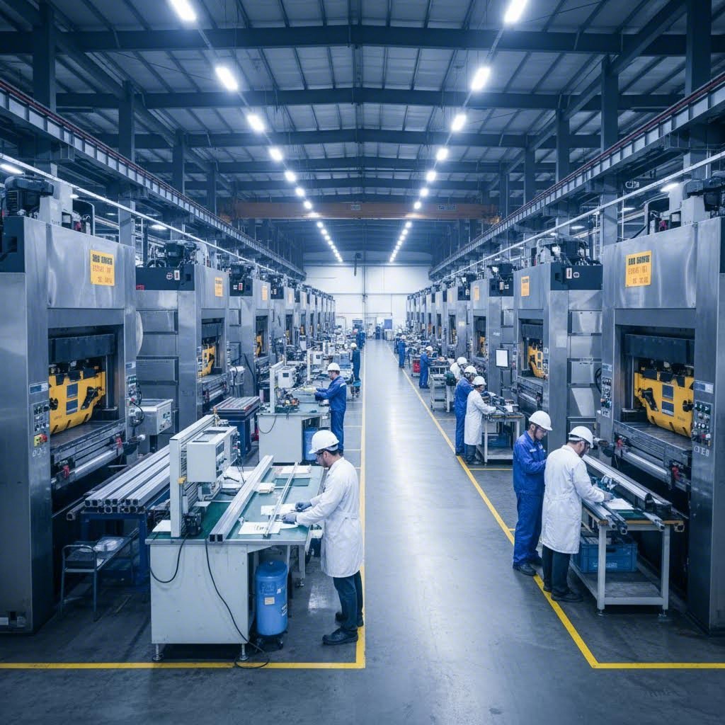 advanced extrusion facility with diverse press capabilities for custom profile production