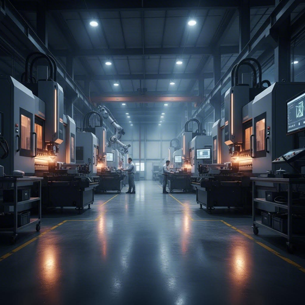 modern industrial sheet metal fabrication facility with precision cnc equipment and automated production systems