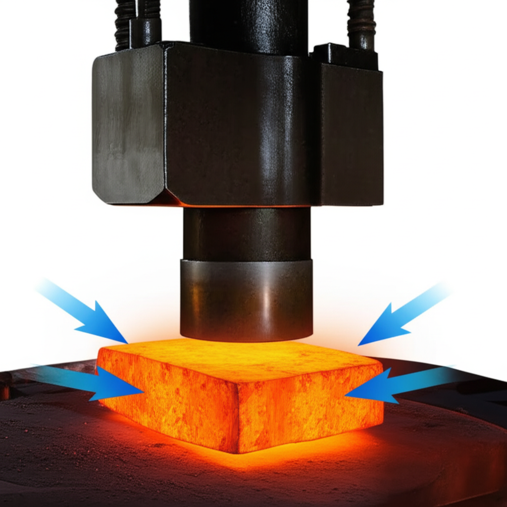 the forging process aligns metal grain structure enhancing component strength