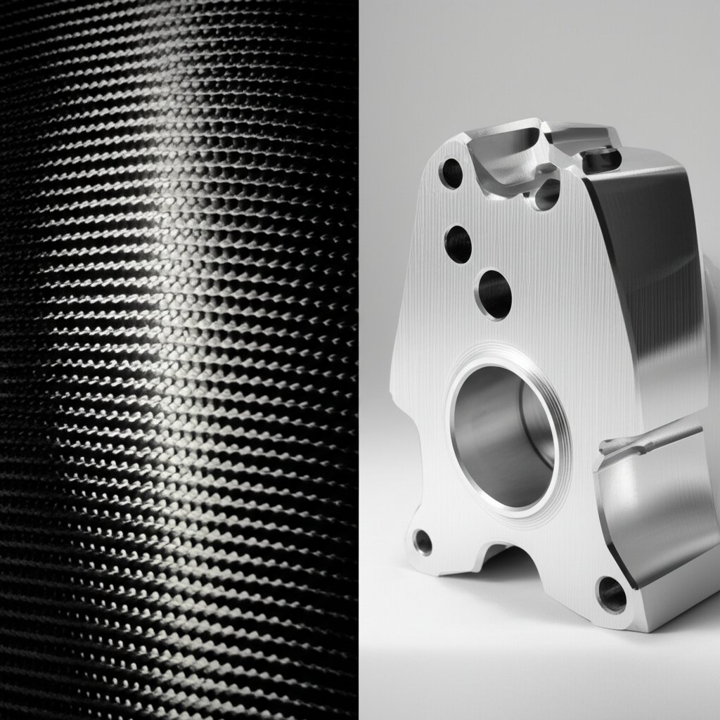 visual comparison of carbon fiber composite and aluminum alloy materials