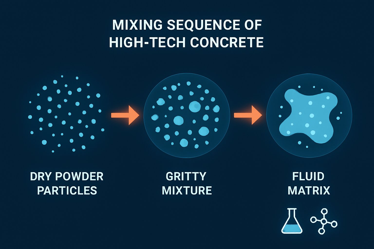 The transition from dry powder to a fluid matrix requires high shear mixing and precise chemical admixture sequencing