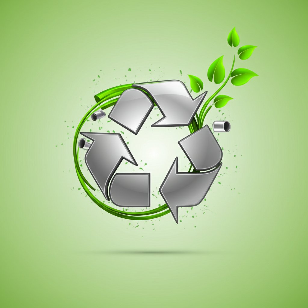 symbolic representation of aluminum recycling and its environmental benefits