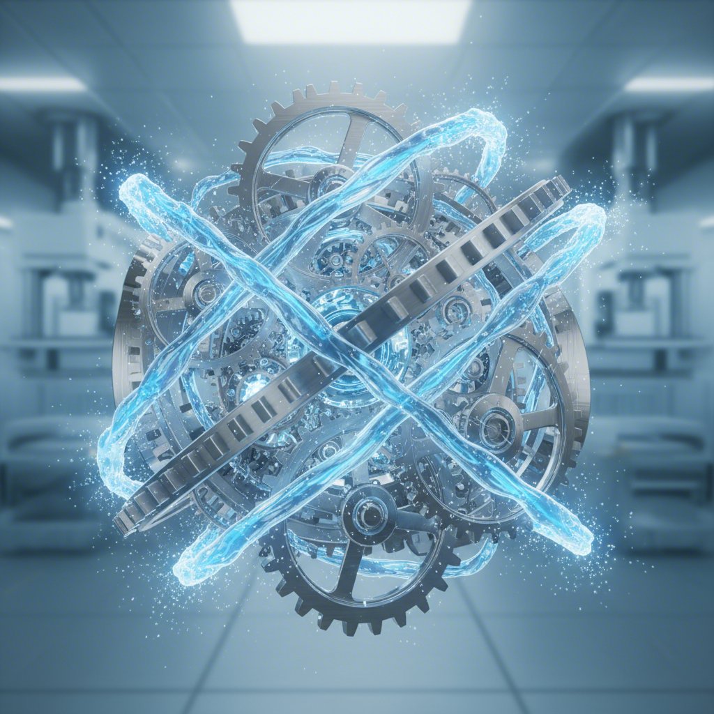 conceptual art of precision gears and fluid representing automotive die lubrication strategies