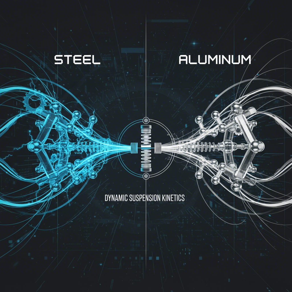 a conceptual comparison of steel and aluminum materials for vehicle suspension