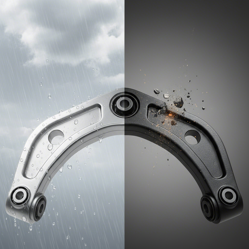 comparing the durability and corrosion resistance of steel vs aluminum control arms