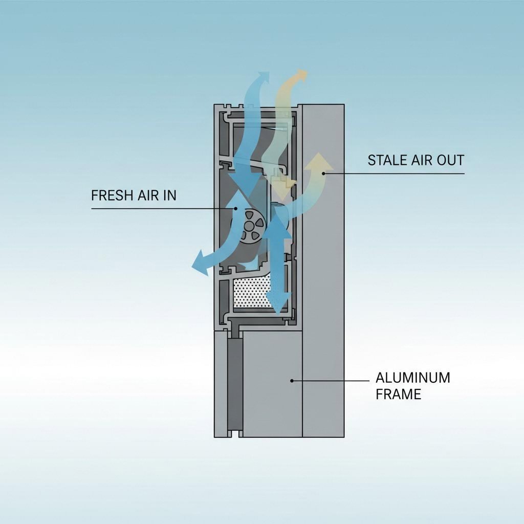 how passive ventilation works through trickle vents using natural pressure differentials