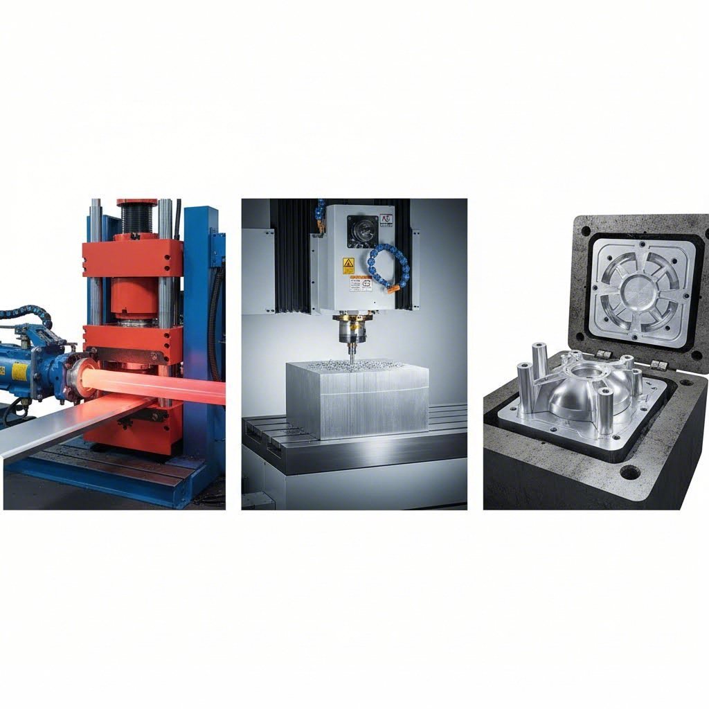 comparison of aluminum manufacturing methods including extrusion and machining