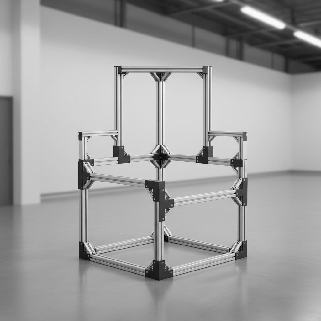 modular t slot aluminum extrusion assembly demonstrating versatile structural connections