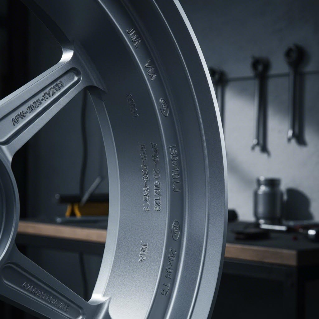 forged wheel markings reveal critical specifications including size material grade and safety certifications