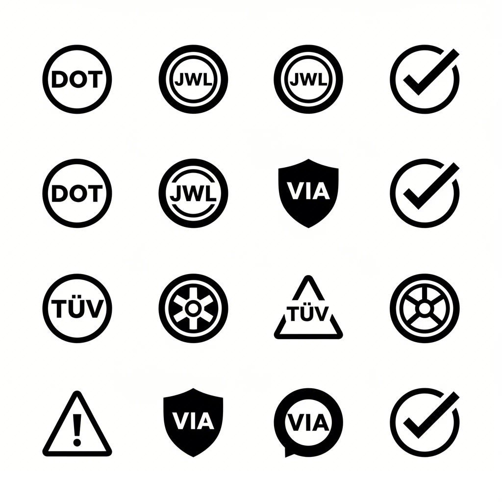 international certification stamps verify wheel safety through independent laboratory testing