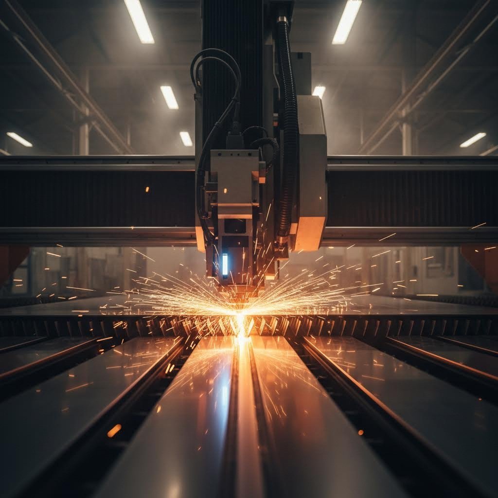 fiber laser cutting machine precisely shaping metal components with high powered focused light beams