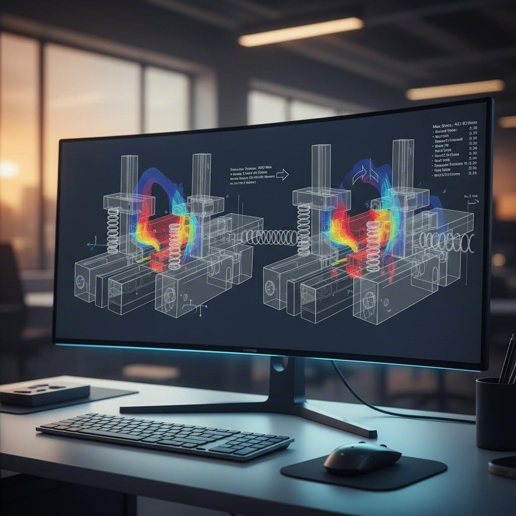 cae simulation optimizing spring placement in stamping die design